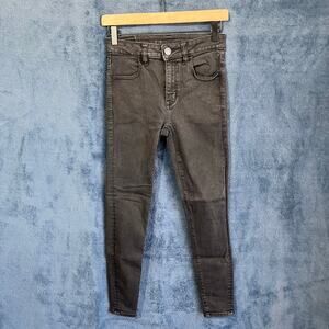 American Eagle Black Straight Skinny Next Level Stretch Jeans Size 2‎